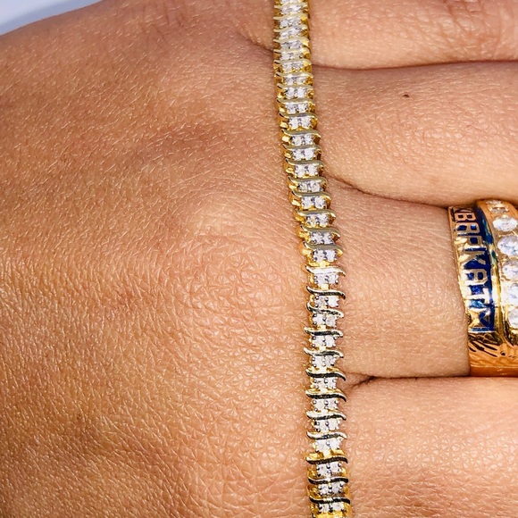 Real diamond 2row diamond tennis bracelet NOT CZ NOT FAKEAuthenticity card incl. - Picture 6 of 6